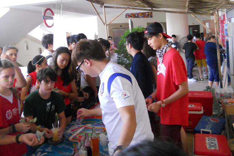 International Day Cafe customers