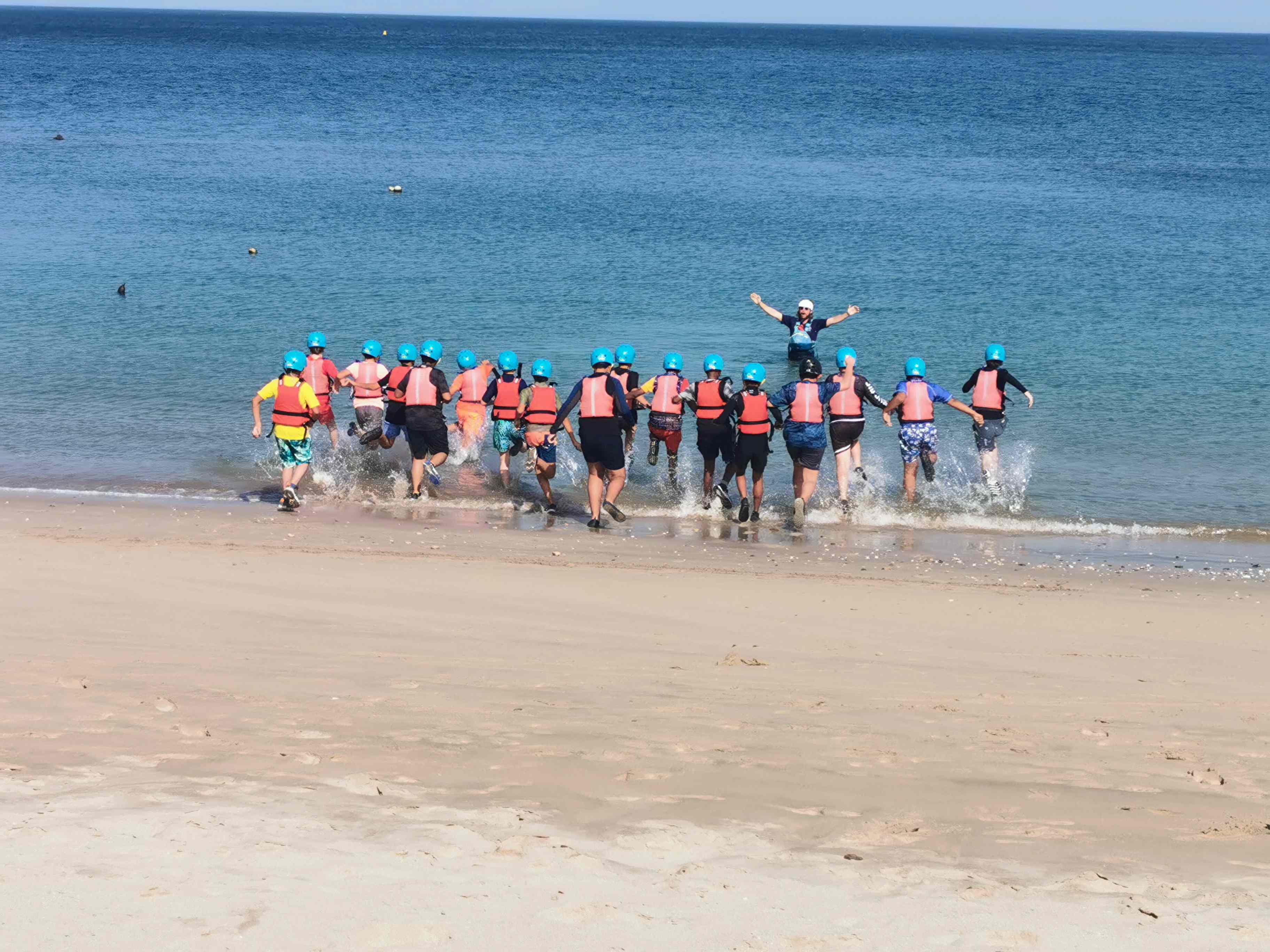 Year 8 Dibba Trip Students on beach in Dibba