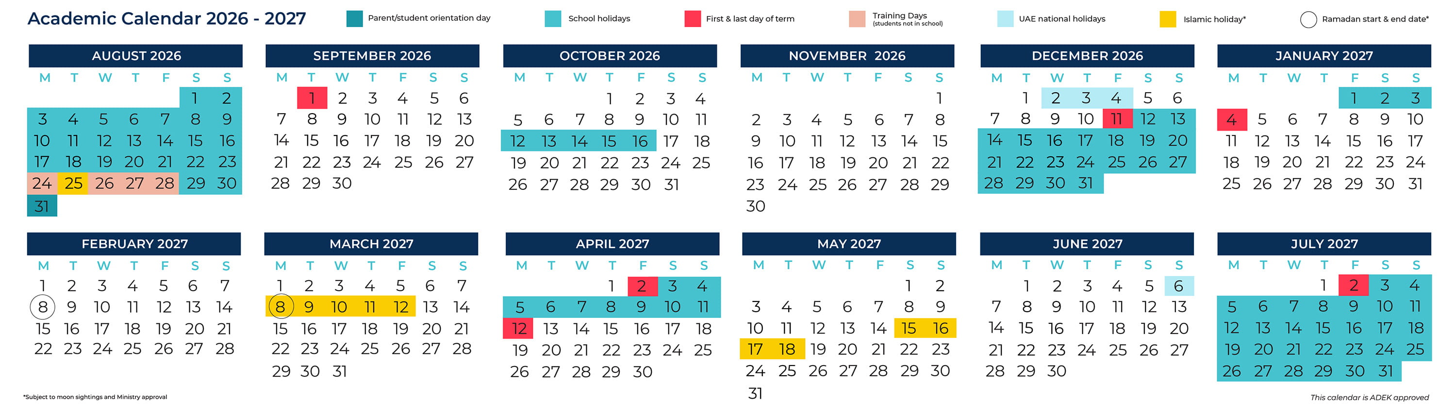 2026-27 calendar
