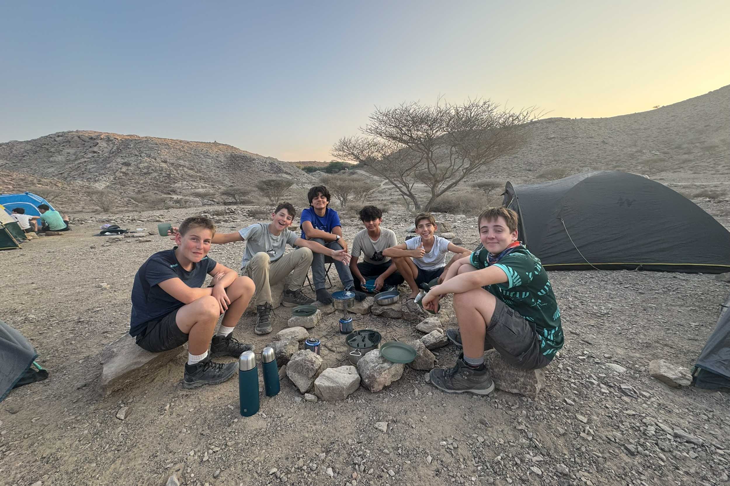 Residential trip BIS Abu Dhabi hiking and camping in the UAE