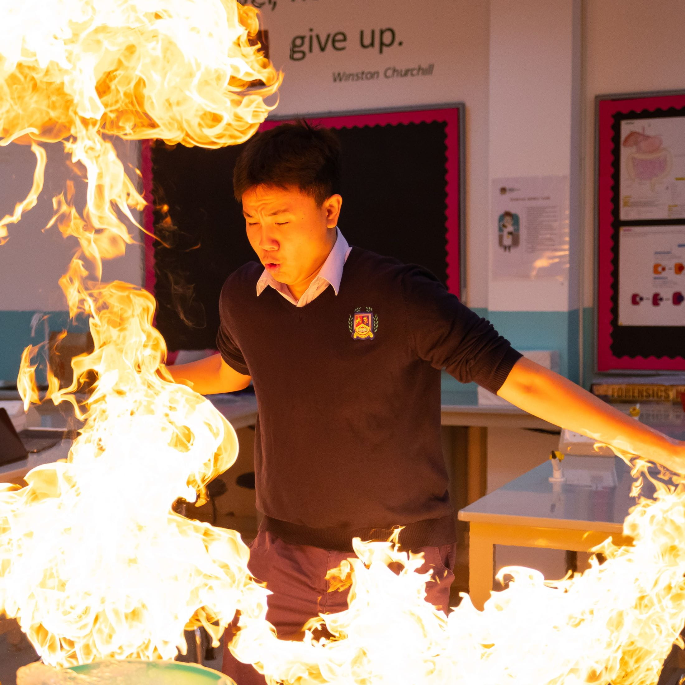 Student in Science Class
