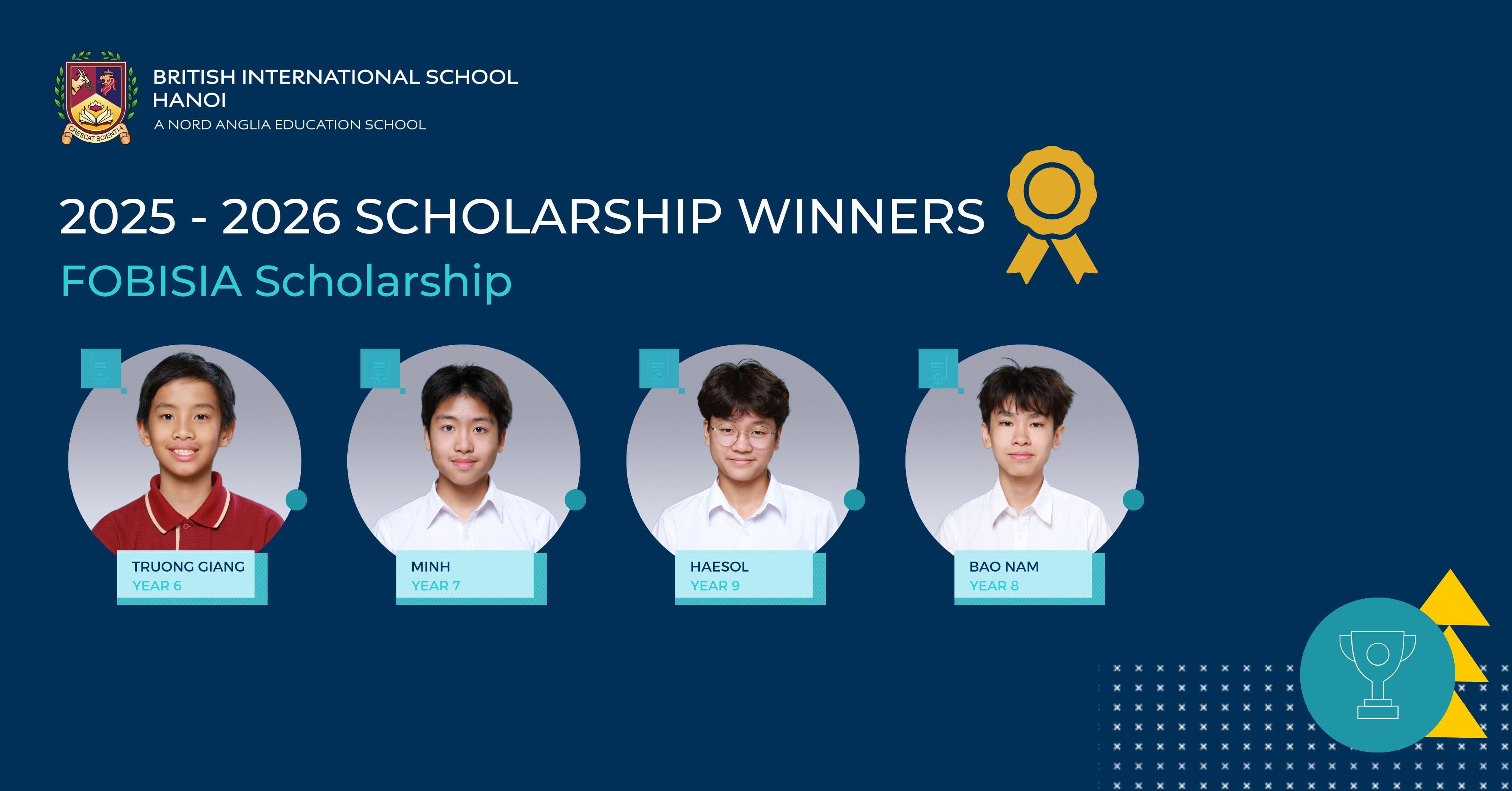  Chúc mừng các học sinh BIS Hà Nội đạt học bổng năm học 2025–2026 - scholars 25-26