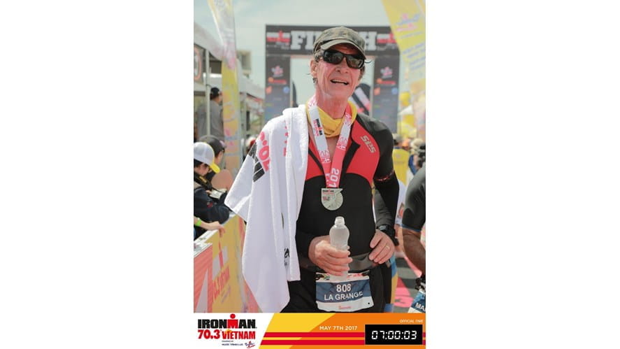 BISHCMC Athelete Chris La Grange in the Danang IRONMANmin