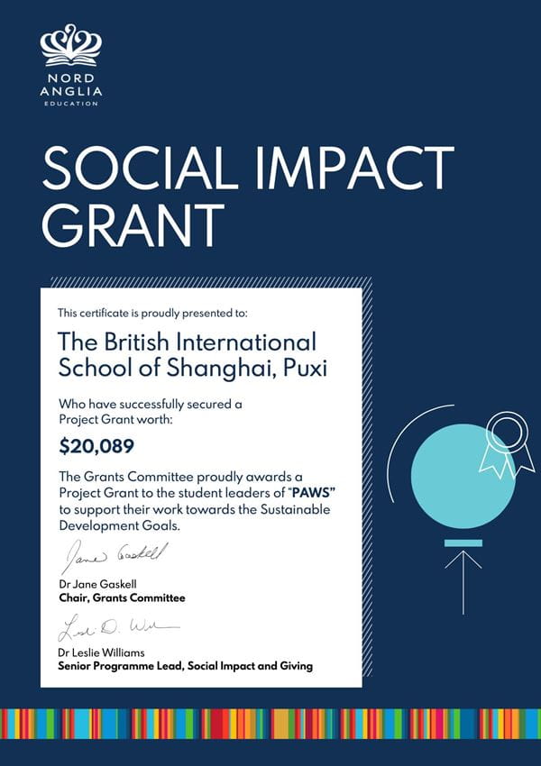 BISS receives funding for student-led social impact project PAWS - Celebrating our Global Campus Writing Competition Winners
