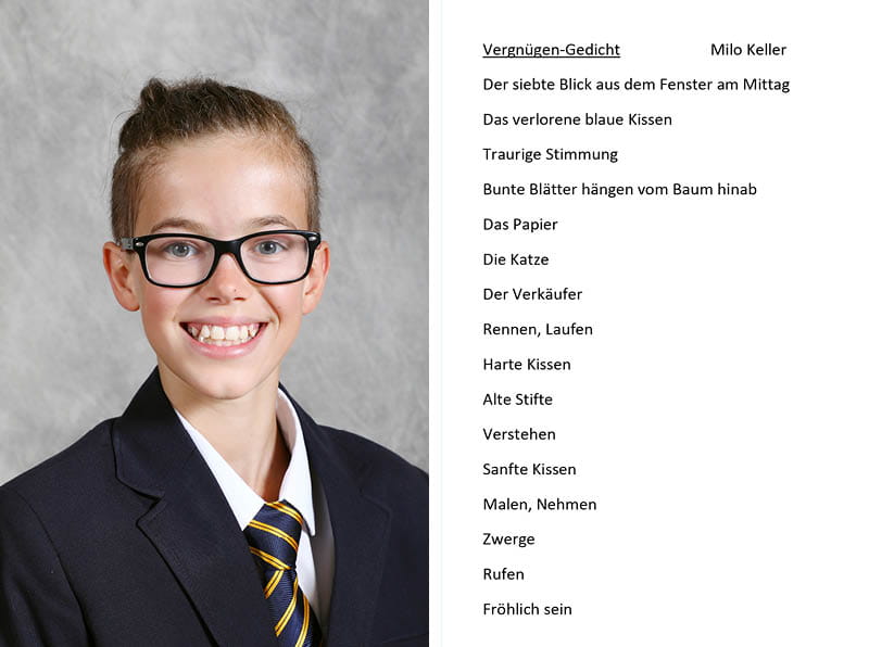 七年级德语小诗人惊艳来袭！ - Well done Year 7 German Poets