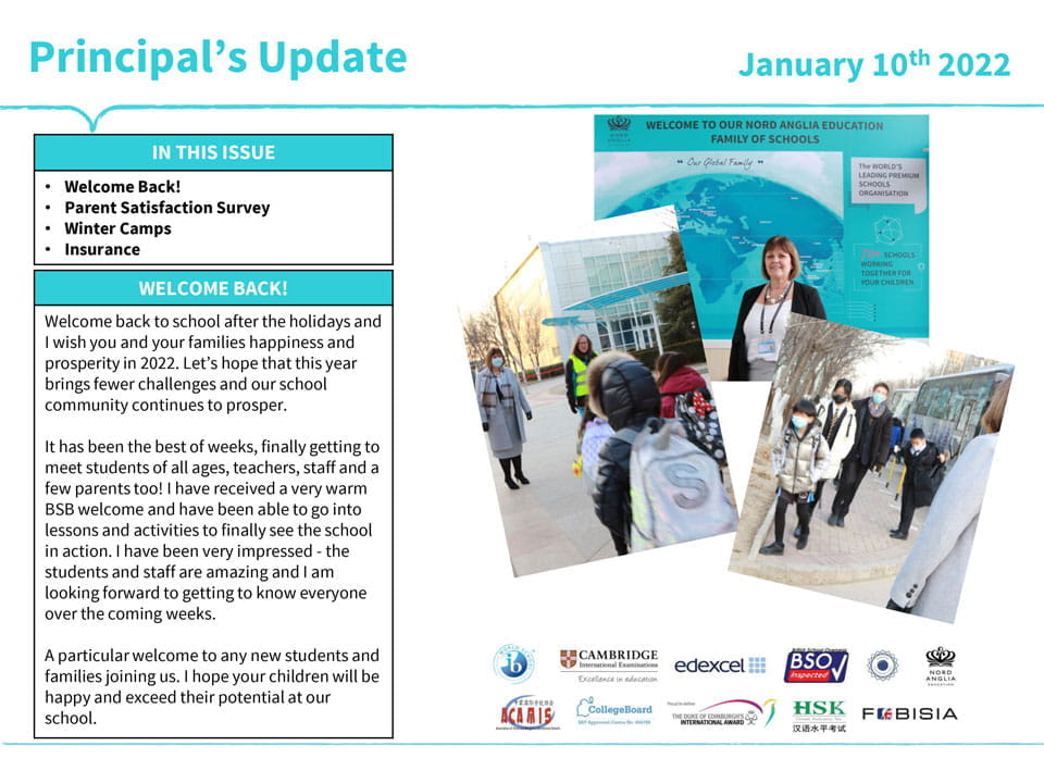 Principal Update - 10th January 2022 - Principal Update 10 January 2022