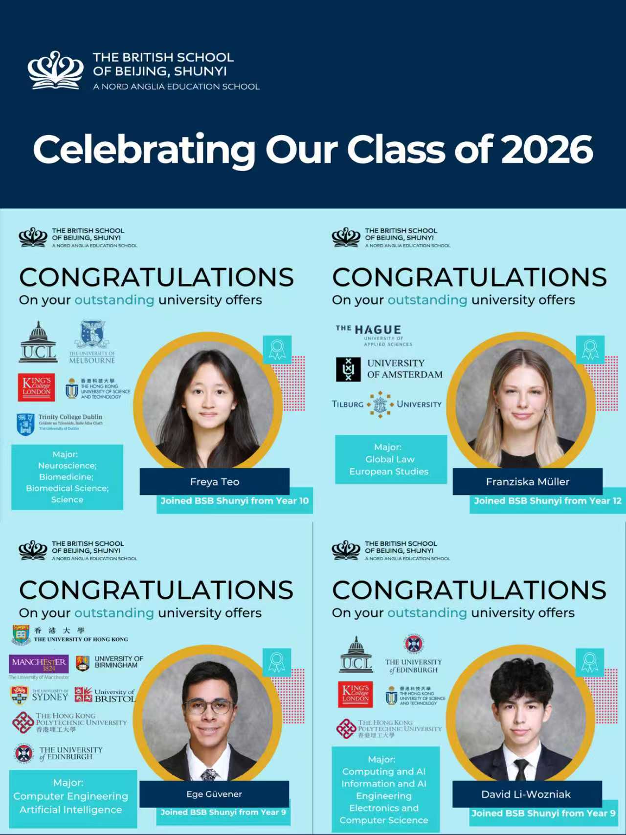北京英国学校顺义校区卓越佳绩:IBDP平均分超出全球平均5.39分! - Celebrating Exceptional IBDP Results at BSB Shunyi