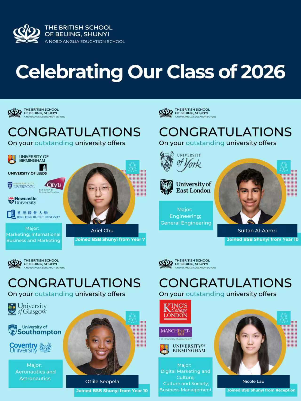 北京英国学校顺义校区卓越佳绩:IBDP平均分超出全球平均5.39分! - Celebrating Exceptional IBDP Results at BSB Shunyi