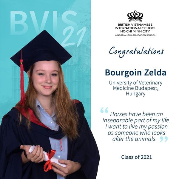 Zelda Bourgoin Success Story | BVIS HCMC - Zelda Bourgoin Story