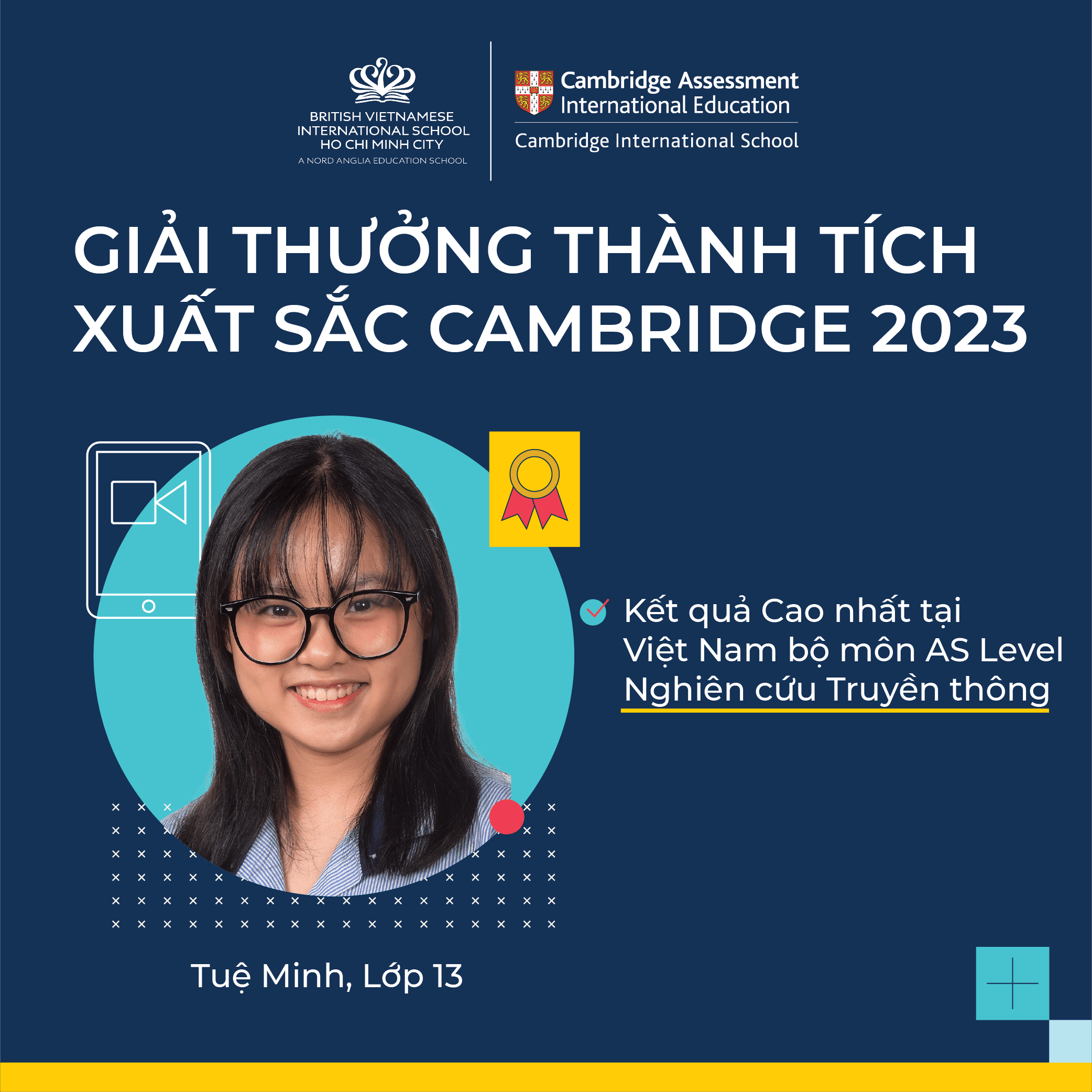 Học sinh BVIS đạt giải thưởng thành tích xuất sắc Cambridge 2023 với kết quả thi cao nhất Việt Nam! - vie