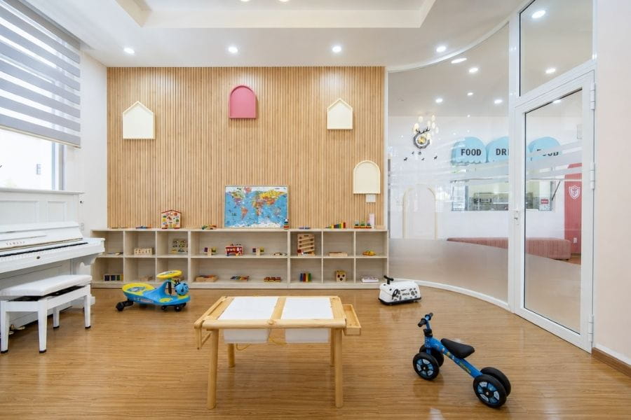 Phòng học và khu vực hoạt động dành cho trẻ tại Princeton Academy Premier - Phú Mỹ Hưng
