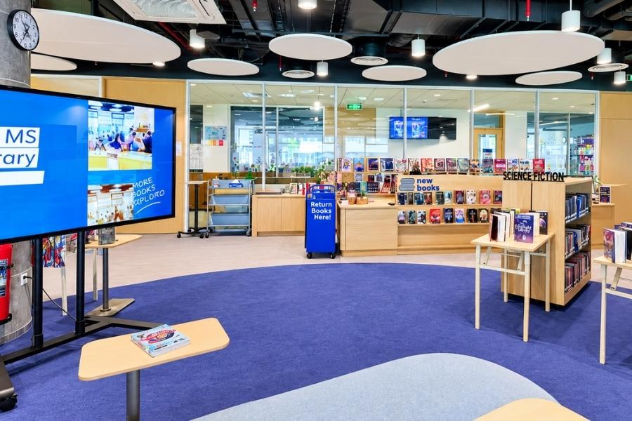 Library and learning spaces at Saigon South International School SSIS