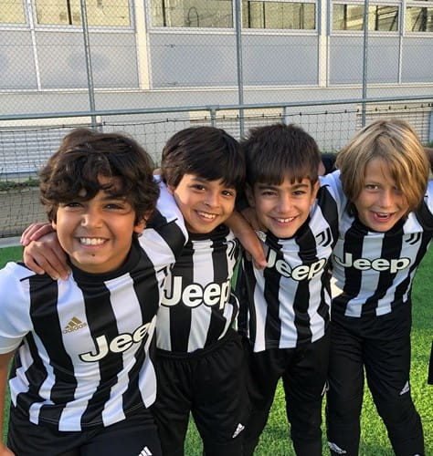 Boys in a huddle