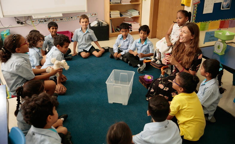 Doha students in a class activity