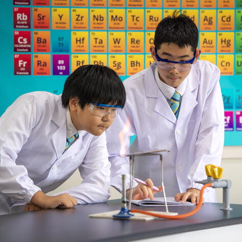 students at lesson in private high school in pudong