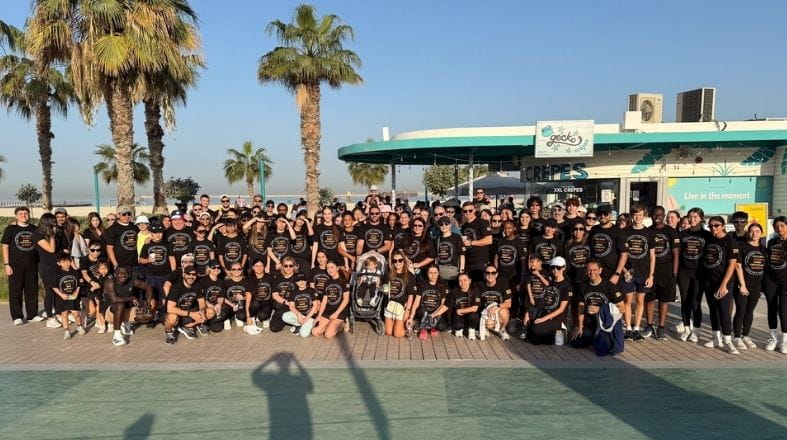 NAS Dubai Community taking part in Sponsored Community Walk at Kite Beach