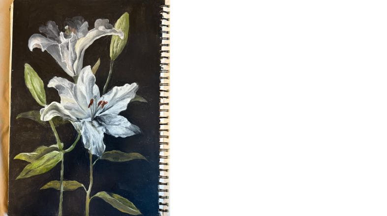 intricate drawing of flower