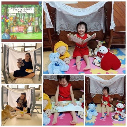 Early Years student on virtual learning