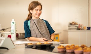 Primary student baking class