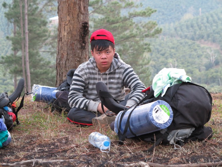 Minh Trang's face says it all - the Qualifying Expedition is tough. Photo credit - Quoc Huy