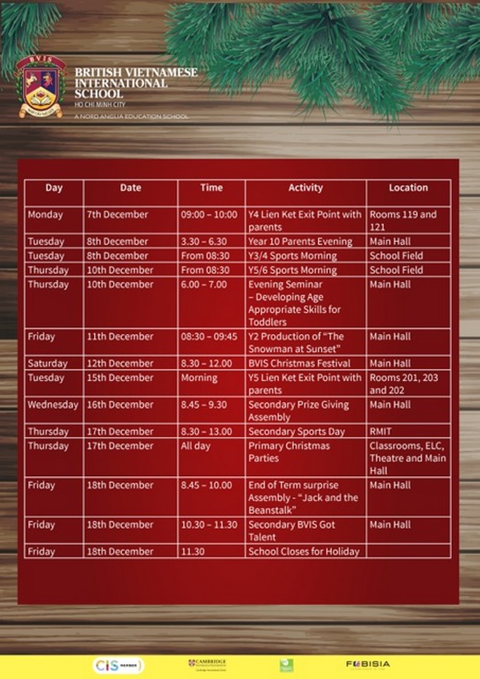 Mr Paul Holyome Weekly Update 04/12/2015