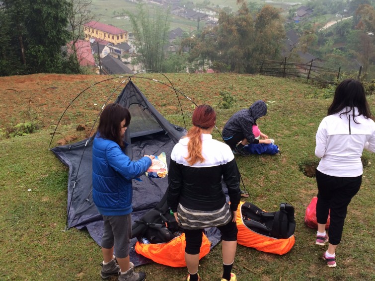 The first campsite for the Qualifying Expedition in Sapa