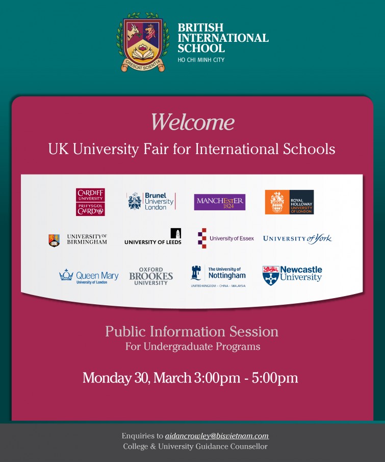 UK Universities Fair Banner BIS Ho Chi Minh City