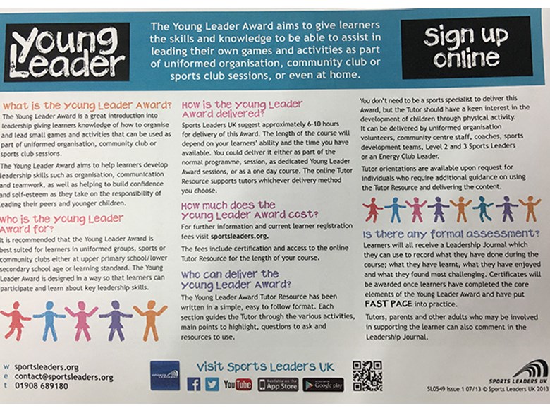 Secondary students join Sports Leaders UK