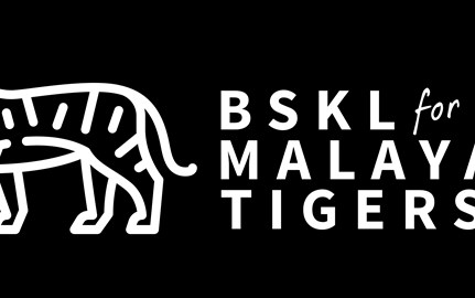The logo for the student group 'BSKL for Malayan Tigers' is the white outline of a tiger on a black background.
