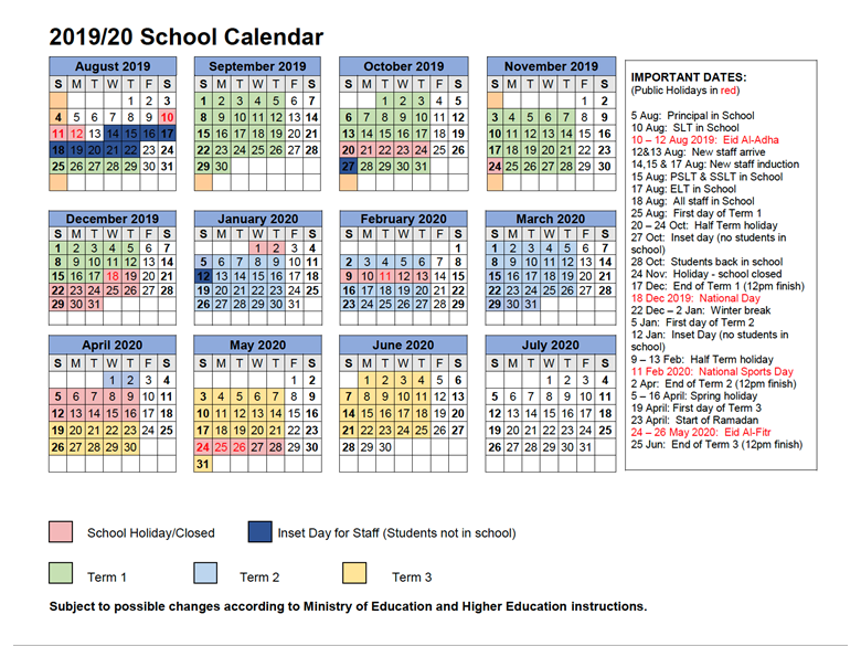 2018 2019 School Calendar Released Greenfield Public Schools