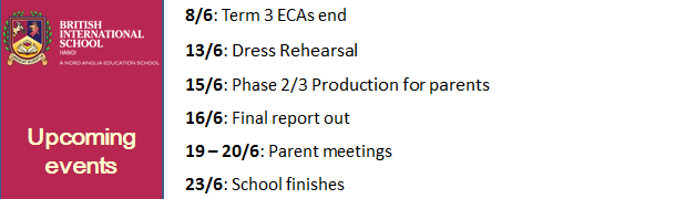 Britist International School Hanoi - Upcoming events