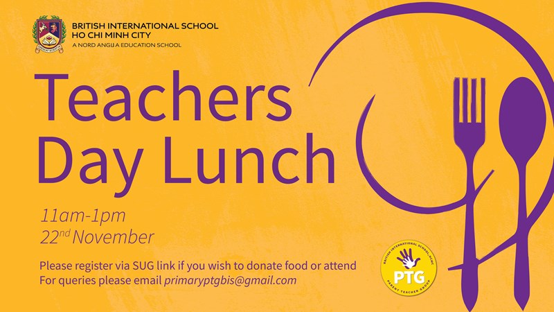 Primary PTG Teachers Day Lunch Banner