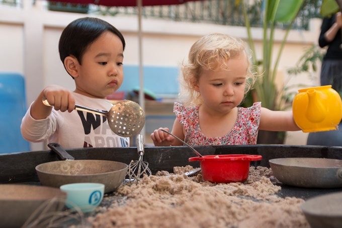 Sand pit fun