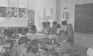 Students at Dover Court Preparatory School, Singapore (1977)