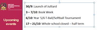 Britist International School Hanoi - Upcoming events