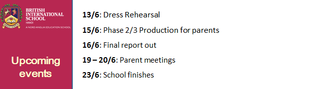 Britist International School Hanoi - Upcoming events