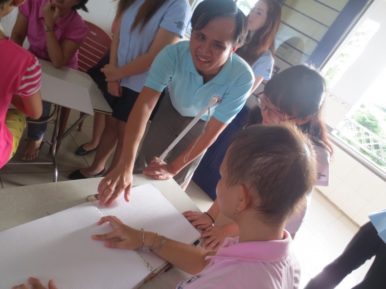 Books for the Blind, An Phu Secondary Students in the Community
