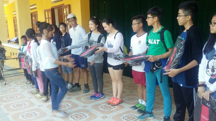 Donating school equipment