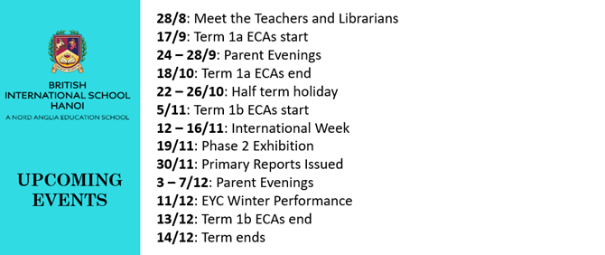BIS Hanoi - Upcoming Events