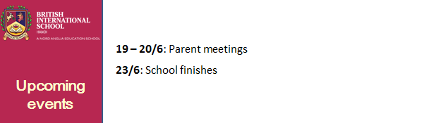 Britist International School Hanoi - Upcoming events