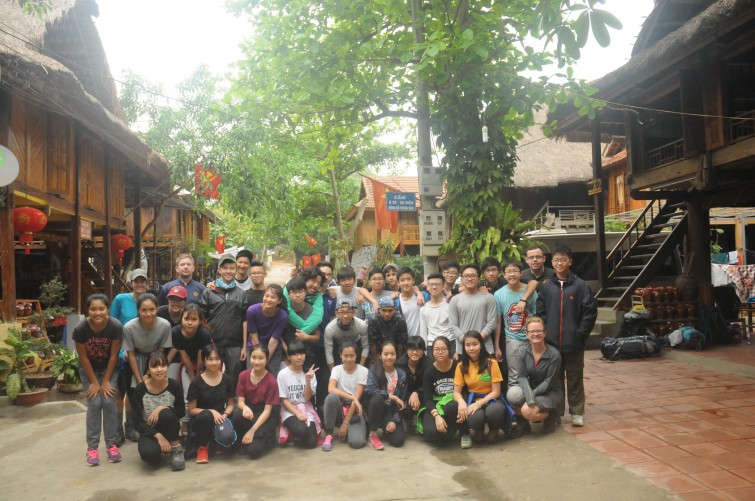 The team as they set off for the Mai Chau Practice