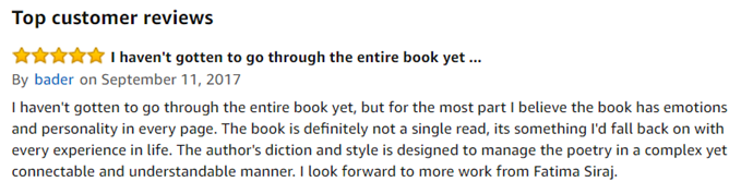 Fatima Siraj - Walk With Me Review