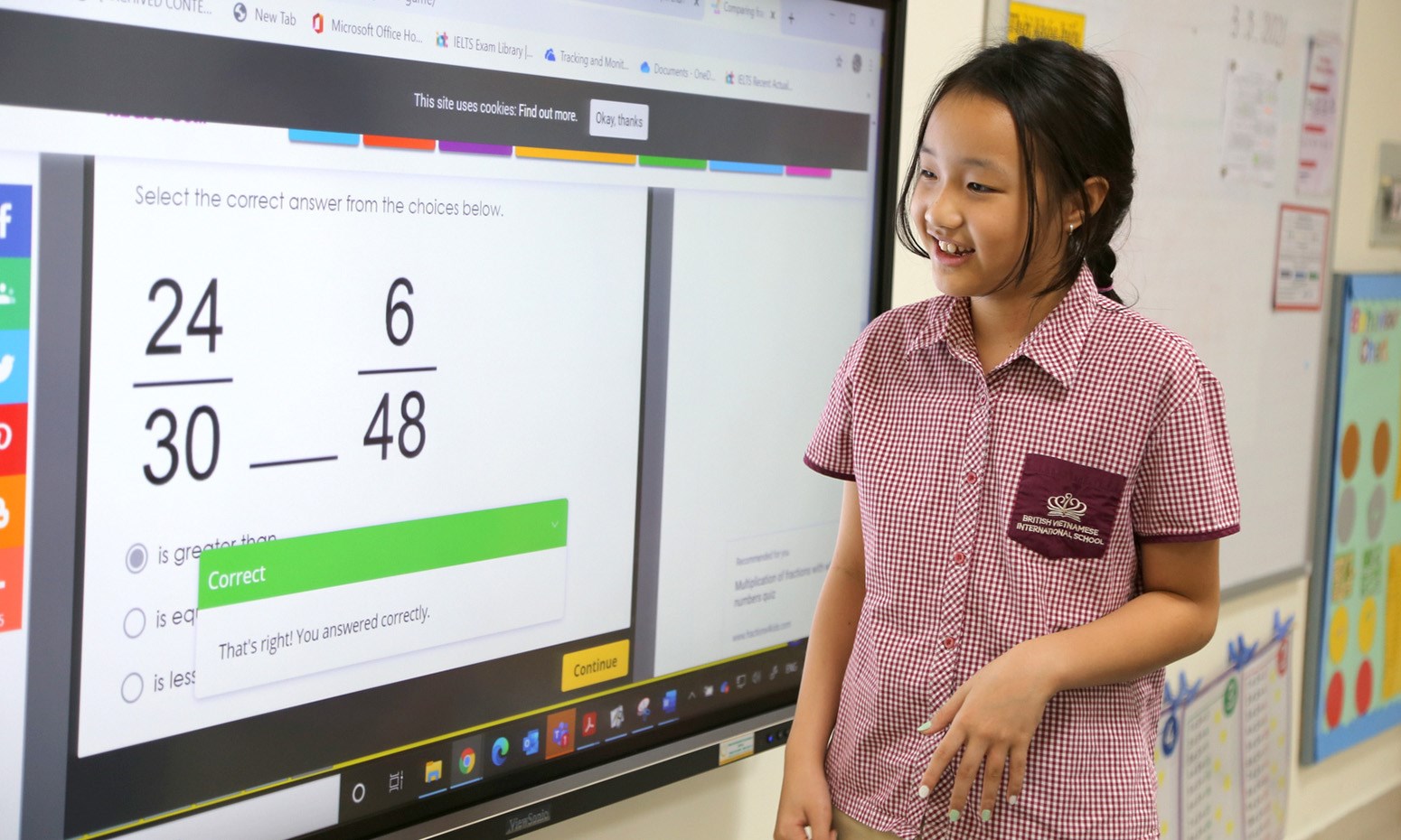Khue in a White Rose Maths lesson at BVIS