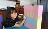 Primary student painting at home virtual learning school closure 2020 