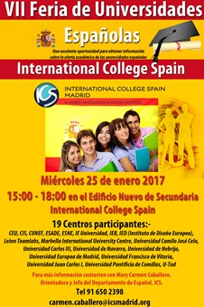 La Feria de Universidades en International College Spain Madrid 2017