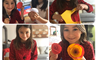 San Isidro Celebrations Spanish class making carnations flowers 