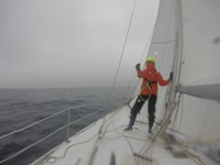 Magda Trzpis, HR Assistant sailing 40th Fastnet Race 