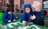 BISW Private British International School of Washington in DC Pre-k preschool child exploring in sensory learning activities