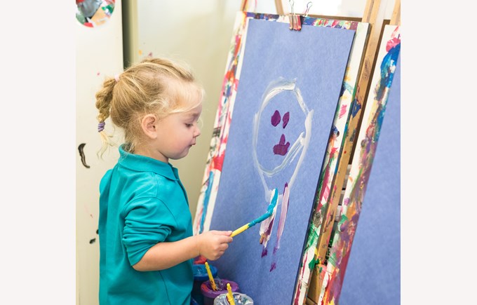 Nursery girl painting