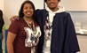 Jenn Thomas with her son, K’shon, at his graduation from Village High School